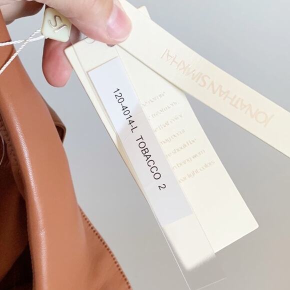 Jonathan Simkhai Tessa Vegan Leather Pants 2 Brown NWT - Picture 9 of 10